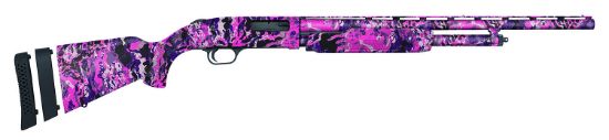 Picture of Mossberg 54161 500 Super Bantam 20 Gauge 5+1 3" 22" Vent Rib Barrel, Ez-Reach Forend, Dual Extractors, Overall Muddy Girl Wild, Synthetic Stock W/Adjustable Lop Spacer (Youth) Includes Accu-Set Chokes