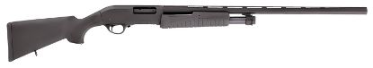 Picture of Escort Hefh12280501 Field Hunter Full Size 12 Gauge Pump 3" 4+1 28" Black Chrome Vent Rib Barrel, Black Anodized Grooved Aluminum Receiver, Fixed Black Synthetic Stock, Right Hand 