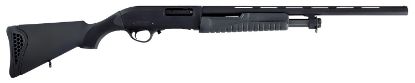 Picture of Escort Hefh2022051y Field Hunter Youth 20 Gauge Pump 3" 4+1 22" Black Chrome Vent Rib Barrel, Black Anodized Grooved Aluminum Receiver, Fixed Black Synthetic Stock, Right Hand 