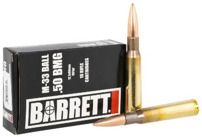 Picture of Barrett 14671 Rifle Match Grade 50 Bmg 661 Gr M33 Ball 10 Per Box/ 25 Case 