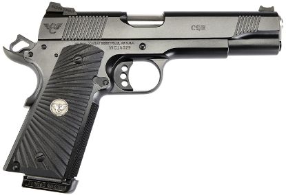 Picture of Wilson Combat Cqbfs9a 1911 Cqb Full Size Frame 9Mm Luger 10+1 5" Match Grade Barrel, Black Serrated Carbon Steel Slide, Black Armor-Tuff Carbon Steel Frame W/Beavertail, Black G10 Starburst Grip 