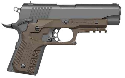 Picture of Recover Tactical Cc3c02 Grip & Rail System Tan Polymer Picatinny For Compact 1911 