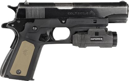 Picture of Recover Tactical Cc3p0102 Frame Grip Black Polymer Frame With Interchangeable Black & Tan Panels For Standard Frame 1911 