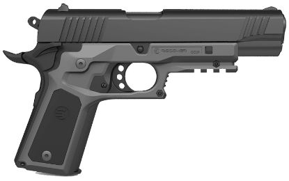 Picture of Recover Tactical Cc3p0401 Frame Grip Gray Polymer Frame With Interchangeable Black & Gray Panels For Standard Frame 1911 