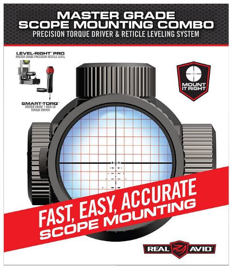 Picture of Real Avid Avmsmk Master Grade Scope Mounting Combo Includes Torque Driver And Reticle Leveling System 