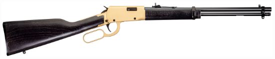 Picture of Rossi Rl22181wdgld2 Rio Bravo 22 Lr 15+1 18" Polished Black Barrel, Gold Finish Rec, Black Hardwood Stock 