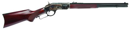 Picture of Cimarron Ca204 1873 Short Deluxe Full Size 45 Colt (Lc) 10+1, 20" Blued Octagon Steel Barrel, Color Case Hardened Steel Receiver, Walnut Fixed Pistol Grip Stock, Right Hand 