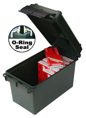 Picture of Mtm Case-Gard Ac50c40 Ammo Can 50 Cal Rifle Black Polypropylene 7.4" X 13.5" X 8.5" 25 Lbs 