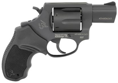 Picture of Taurus 232721 327 Small Frame 327 Federal Mag 6Rd 2" Matte Black Carbon Steel Barrel, Cylinder & Frame, Black Finger Groove Rubber Grip, Hammer Safety 