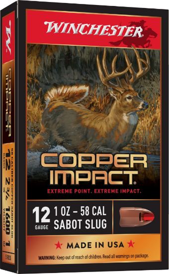 Picture of Winchester Ammo X12clf Copper Impact 12 Gauge 2.75" 1 Oz Sabot Slug Shot 5 Per Box/ 20 Case 