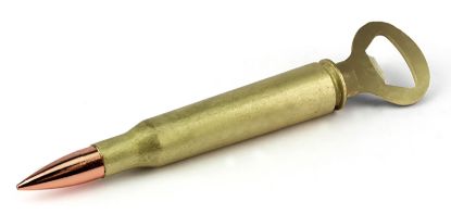 Picture of Caliber Gourmet Cbg1016 Bottle Opener Brass/Copper 50 Caliber Shell 50 Caliber Bullet 