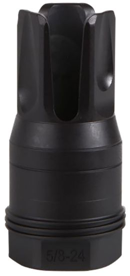 Picture of Sig Sauer Sl76258x2490degf Clutch-Lok Qd Q.D. Flash Hider Black Stainless Steel With 5/8" 24 Tpi Threads For 7.62Mm 90 Degree Taper 