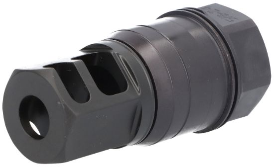 Picture of Sig Sauer Sl76258x2425degm Clutch-Lok Qd Muzzle Brake Black Stainless Steel With 5/8" 24 Tpi Threads For 7.62Mm 25 Degree Taper 