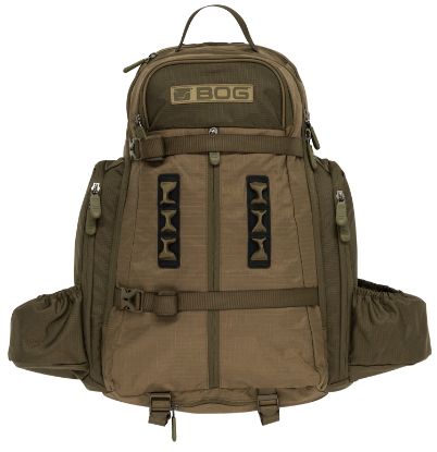 Picture of Bog-Pod 1159182 Kinetic Hunting Day Pack Lightweight Made Of Tear Resistant Nylon With Od Green Finish, Ykk Zipper, Rain Cover & Removeable Gun/Bow Boot 