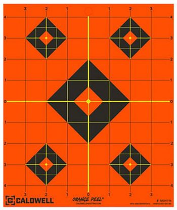 Picture of Caldwell 1166103 Orange Peel Black/Orange Self-Adhesive 25 Sheets 