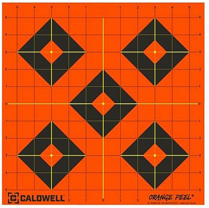 Picture of Caldwell 1166104 Orange Peel Black/Orange Self-Adhesive 5 Sheets 