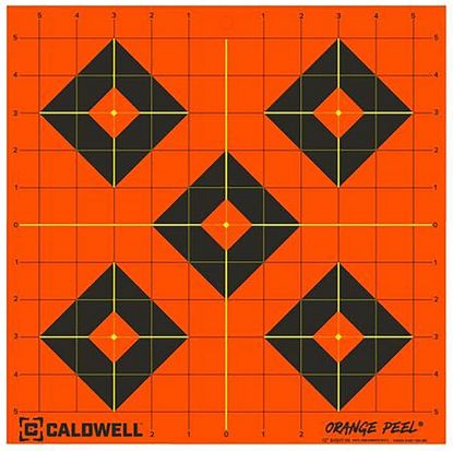 Picture of Caldwell 1166105 Orange Peel Black/Orange Self-Adhesive 25 Sheets 