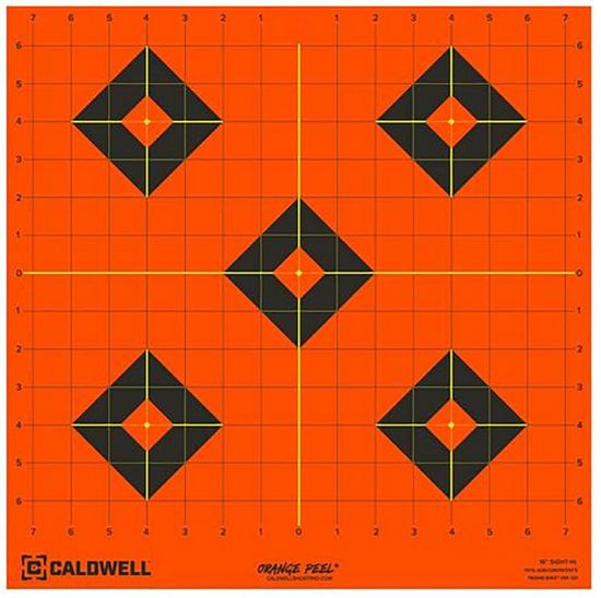 Picture of Caldwell 1166106 Orange Peel Black/Orange Self-Adhesive 5 Sheets 