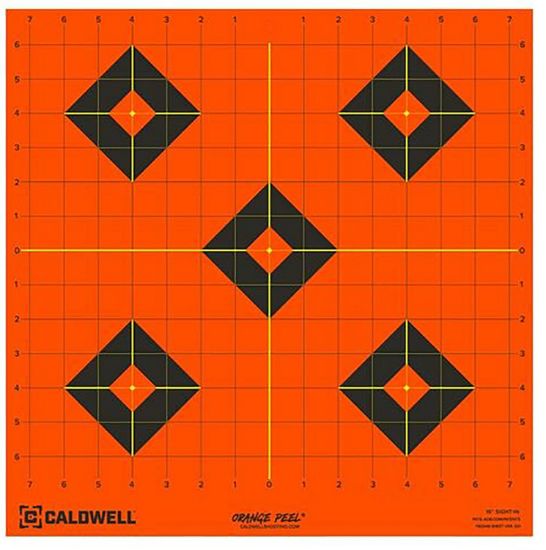 Picture of Caldwell 1166108 Orange Peel Black/Orange Self-Adhesive 25 Sheets 