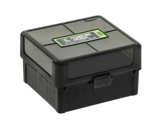 Picture of Frankford Arsenal 1083799 Hinge-Top Ammo Box 300 Win Mag 204 Cal 223 Cal Black High Density Polymer 100Rd 