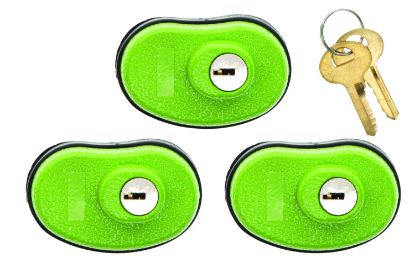 Picture of Lockdown 1118825 Trigger Lock Trigger Lock Open With Key Green 3 Per Pkg 