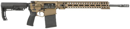 Picture of Patriot Ordnance Factory 01807 Revolution Gen4 Direct Impingement 308 Win 20+1 18.50" Match Grade Barrel, Burnt Bronze Receiver, Adjustable Black Stock & Black Mft Grip Ambidextrous 