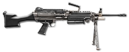 Picture of Fn 46100169 M249s 5.56X45mm Nato 18.50" Barrel 30+1 Mag Or 200Rd Belt Capacity, Black Fixed Hydraulic Buffer Stock, Non-Slip Buttplate, Optics Ready 