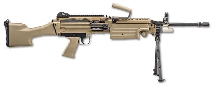 Picture of Fn 46100170 M249s 5.56X45mm Nato 18.50" Barrel 30+1 Mag Or 200Rd Belt Capacity, Flat Dark Earth Fixed Hydraulic Buffer Stock, Non-Slip Buttplate, Optics Ready 