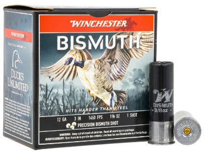 Picture of Winchester Ammo Swb1231 Bismuth 12 Gauge 3" 1 3/8 Oz Tin Plated Bismuth 1 Shot 25 Per Box/ 10 Case 