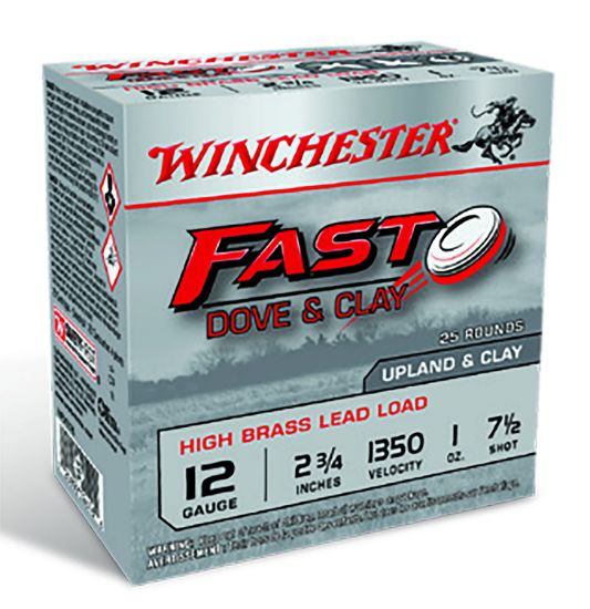 Picture of Winchester Ammo Wfd127b Fast Dove & Clay High Brass 12 Gauge 2.75" 1 Oz 7.5 Shot 25 Bx/10 Case 