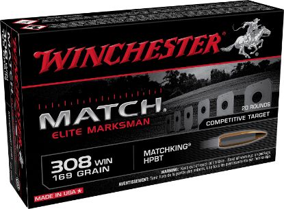 Picture of Winchester Ammo S308m2 Match Elite Marksman 308 Win 169 Gr Sierra Matchking Bthp 20 Per Box/ 10 Case 