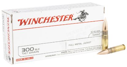 Picture of Winchester Ammo Usa300b147 Usa 300 Blackout 147 Gr Full Metal Jacket Open Tip 20 Per Box/ 10 Case 