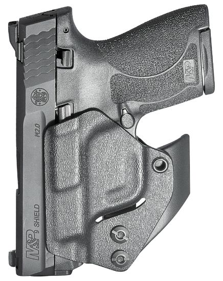 Picture of Mission First Tactical H2swshaiwbm Minimalist Holster Iwb Black Polymer Belt Clip Fits S&W M&P Shield 2.0 9/40/Shield Plus/Shield 1.0 9/40 Ambidextrous 