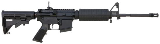 Picture of Bushmaster 0010011Ca M4 Patrolman's 5.56X45mm Nato 16" 10+1 Black Rec/Barrel Black 6 Position Collapsible Stock Black Polymer Grip A2 Front Sight Right Hand 