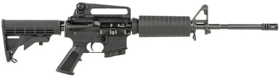 Picture of Bushmaster 0010004Ca M4 Patrolman's 5.56X45mm Nato Caliber With 16" Barrel, 10+1 Capacity, Black Metal Finish, Black 6 Position Collapsible Stock & Black Polymer Grip Right Hand 