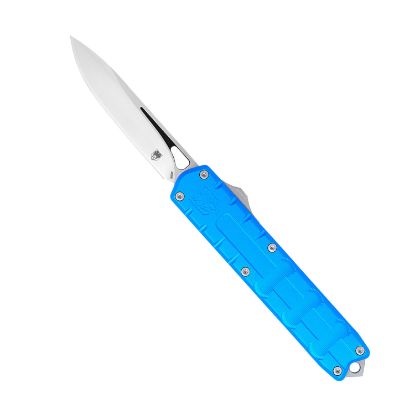 Picture of Cobratec Knives Cteblum390dns Enforcer 3.25" Otf Drop Point Plain M390 Steel Blade/Blue Aluminum Handle 