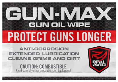 Picture of Real Avid Avgmw25 Gun-Max Gun Oil Against Corrosion & Lubricates Wipes 25 Count 