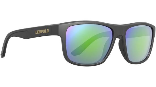 Picture of Leupold 179099 Performance Wear Katmai Emerald Mirror Lens Polycarbonate Matte Black Frame 