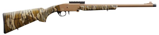 Picture of Charles Daly 930316 101 Turkey 12 Gauge Break Open 3" 1Rd 20" Flat Dark Earth Cerakote Steel Barrel & Receiver, Fixed Mossy Oak Bottomland Synthetic Stock 