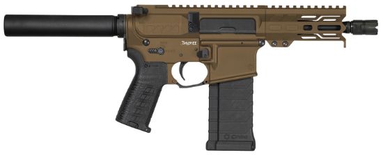 Picture of Cmmg Pe54abcc7mb Banshee Mk4 5.7X28mm 40+1 5", Midnight Bronze, Buffer Tube (No Brace), M-Lok Handgaurd, Polymer Grip, Zeroed Compensator 