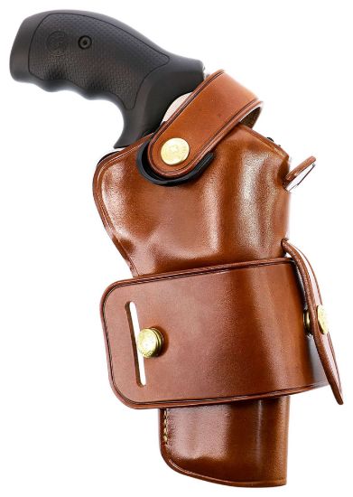 Picture of Galco Wg2104 Wheelgunner 2.0 Owb Tan Leather Belt Slide Fits S&W L Frame/Ruger Security-Six Fits 4" Barrel Ambidextrous 