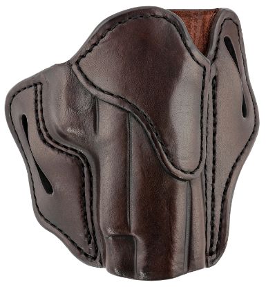 Picture of 1791 Gunleather Orbh23sbrr Bh2.3 Optic Ready Owb Size 2.3 Signature Brown Leather Belt Slide Compatible W/Glock 17/20/21/22/31/34/35/40/41/S&W M&P Shield Right Hand 