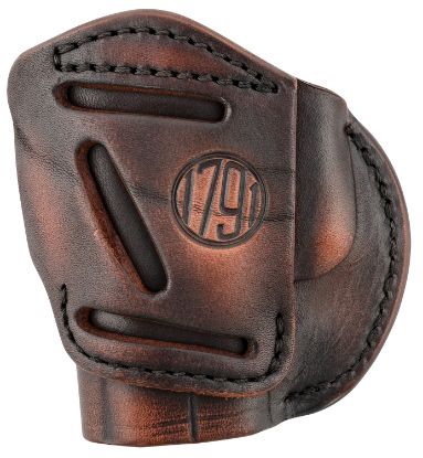 Picture of 1791 Gunleather 4Wh3vtgr 4-Way Iwb/Owb Size 03 Vintage Leather Belt Clip Compatible W/Glock 26/Ruger Lc9/S&W M&P Shield/2.0 9/40 Right Hand 