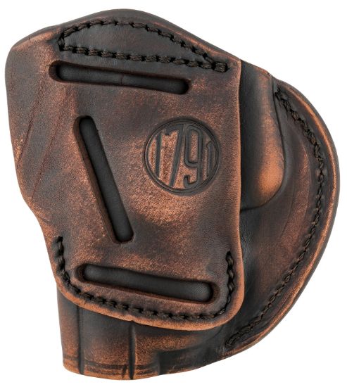 Picture of 1791 Gunleather 4Wh5vtgr 4-Way Iwb/Owb Size 05 Vintage Leather Belt Clip Compatible W/Glock 17/Springfield Xd/S&W M&P/Hk Vp9 Right Hand 