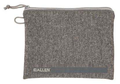 Picture of Allen 3627 Pistol Pouch Gray Polyester W/Lockable Zippers, Id Label & Fleece Lining Holds Full Size Handgun 7" L X 9" W Interior Dimensions 