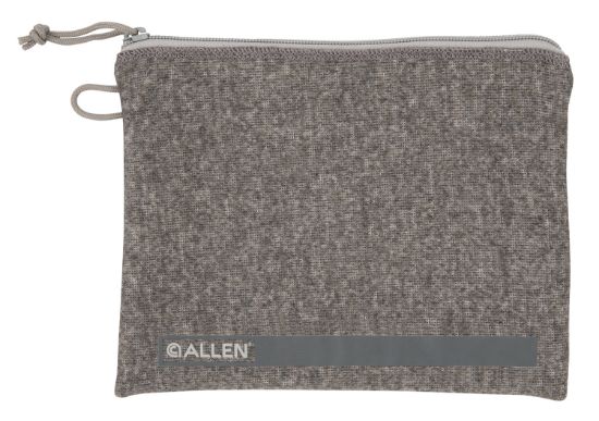 Picture of Allen 3627 Pistol Pouch Gray Polyester W/Lockable Zippers, Id Label & Fleece Lining Holds Full Size Handgun 7" L X 9" W Interior Dimensions 