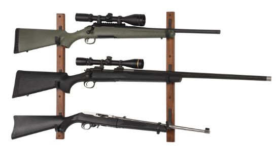 Picture of Allen 5656 Gun Collector 3 Gun Brown/Black Wood/Steel Holds 3 Rifle/Shotgun 
