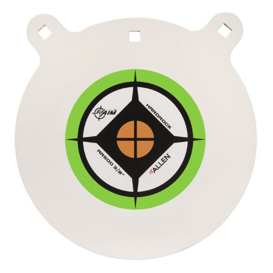 Picture of Ez-Aim 15599 Hardrock 12" Ar500 Steel Gong Shooting Target .38" Thickness Black / Green / White 