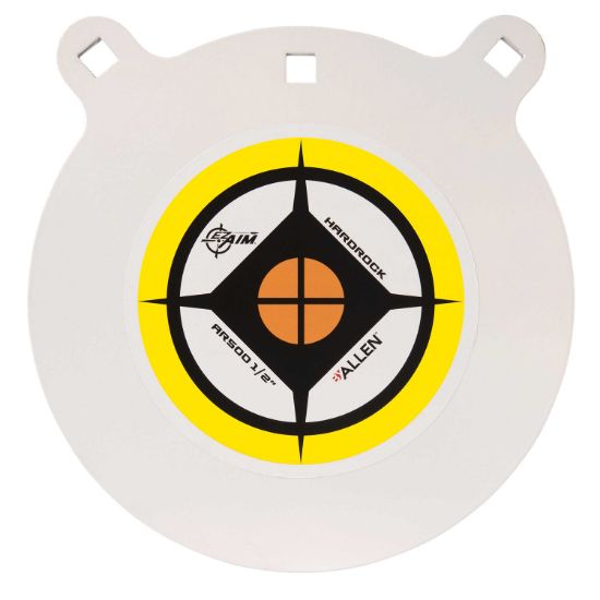 Picture of Ez-Aim 15600 Hardrock 10" Ar500 Steel Gong Shooting Target .50" Thickness White / Yellow / Black 