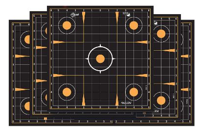 Picture of Ez-Aim 1531410 Splash Reactive Sight-In Grid Impact Enhancement Adhesive Black / Orange 10 Pack 